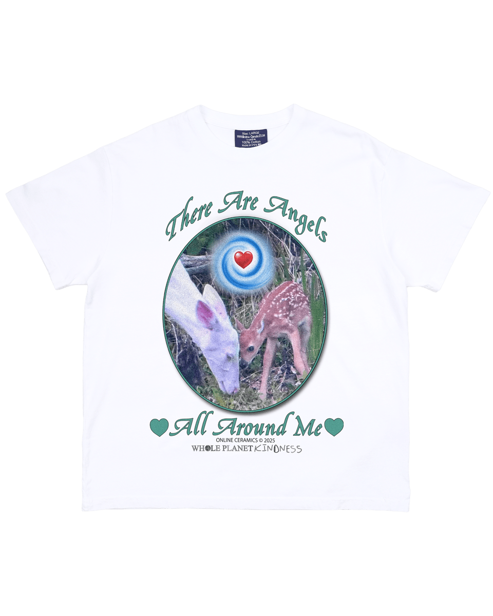 There Are Angels All Around Me - White Tee