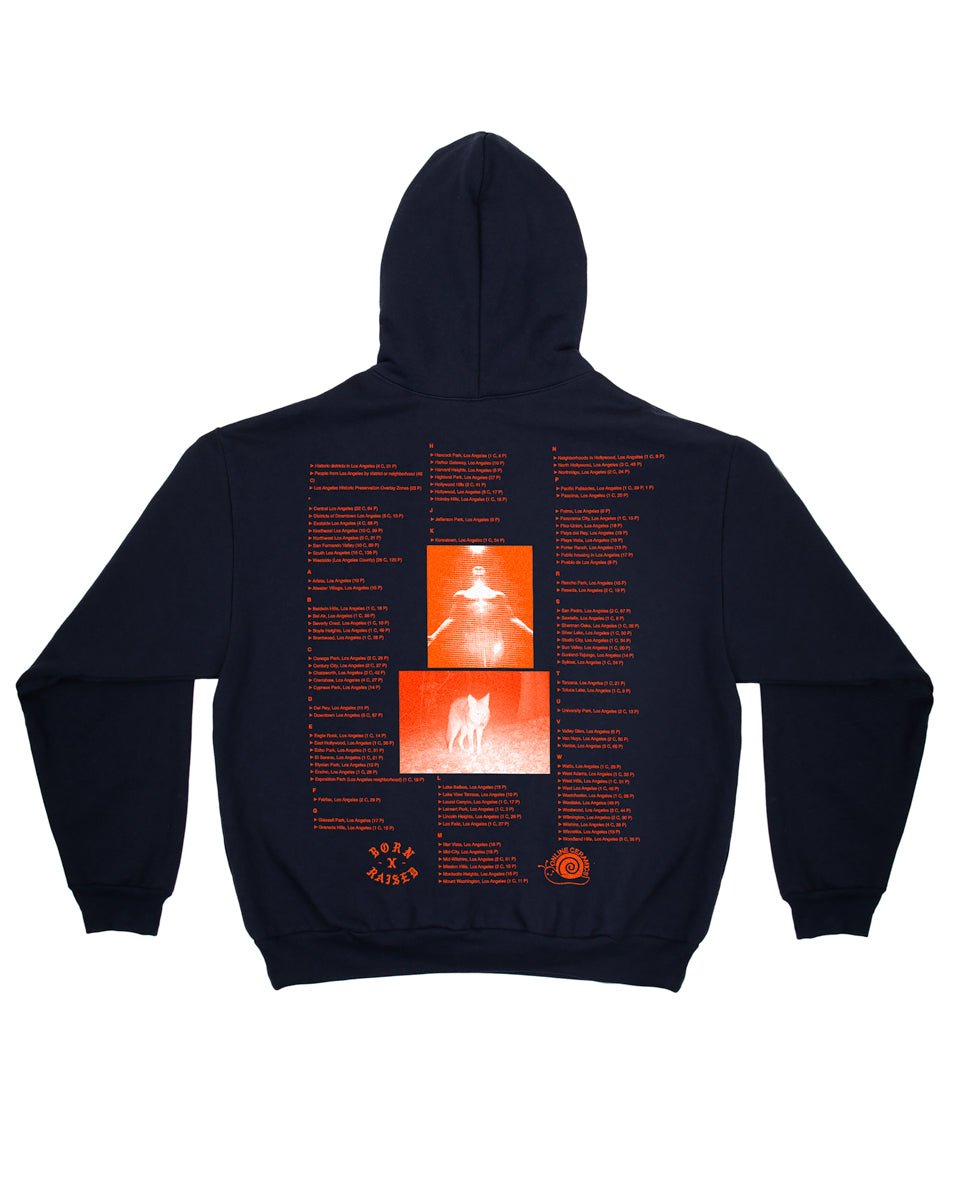 Born X Raised + Online Ceramics "Angel Inside" - Navy Hoodie