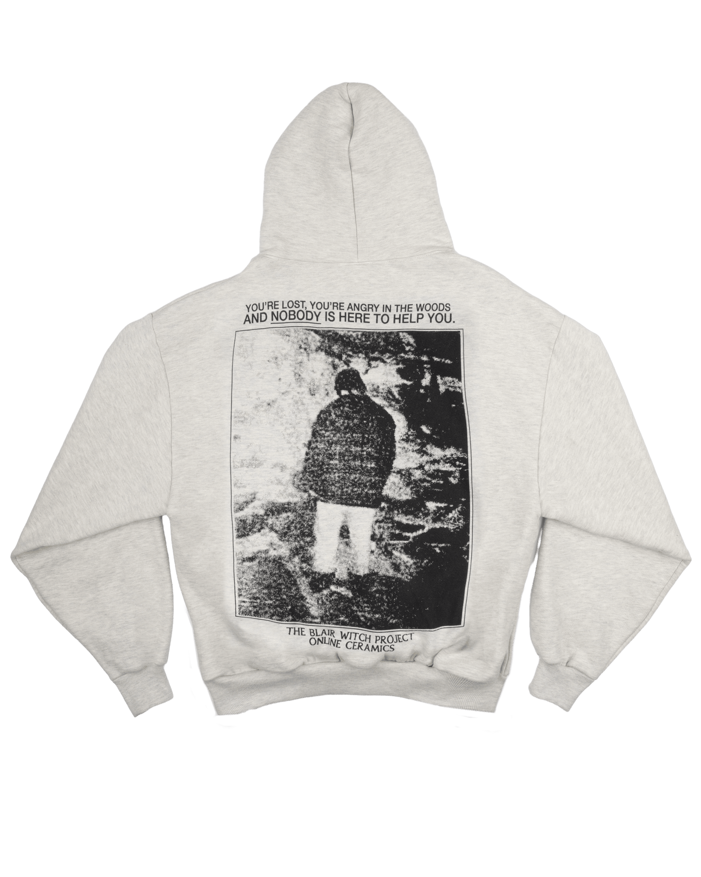 The Blair Witch "Nobody Is Here to Help You" - Off-White Heather Hoodie