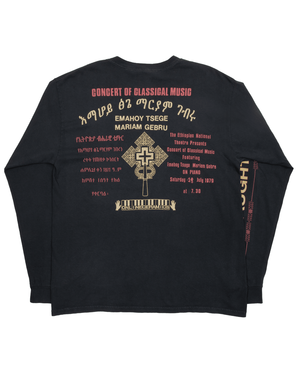 Emahoy Tsege Mariam Gebru "The Madman's Laughter" - Black Long Sleeve Tee