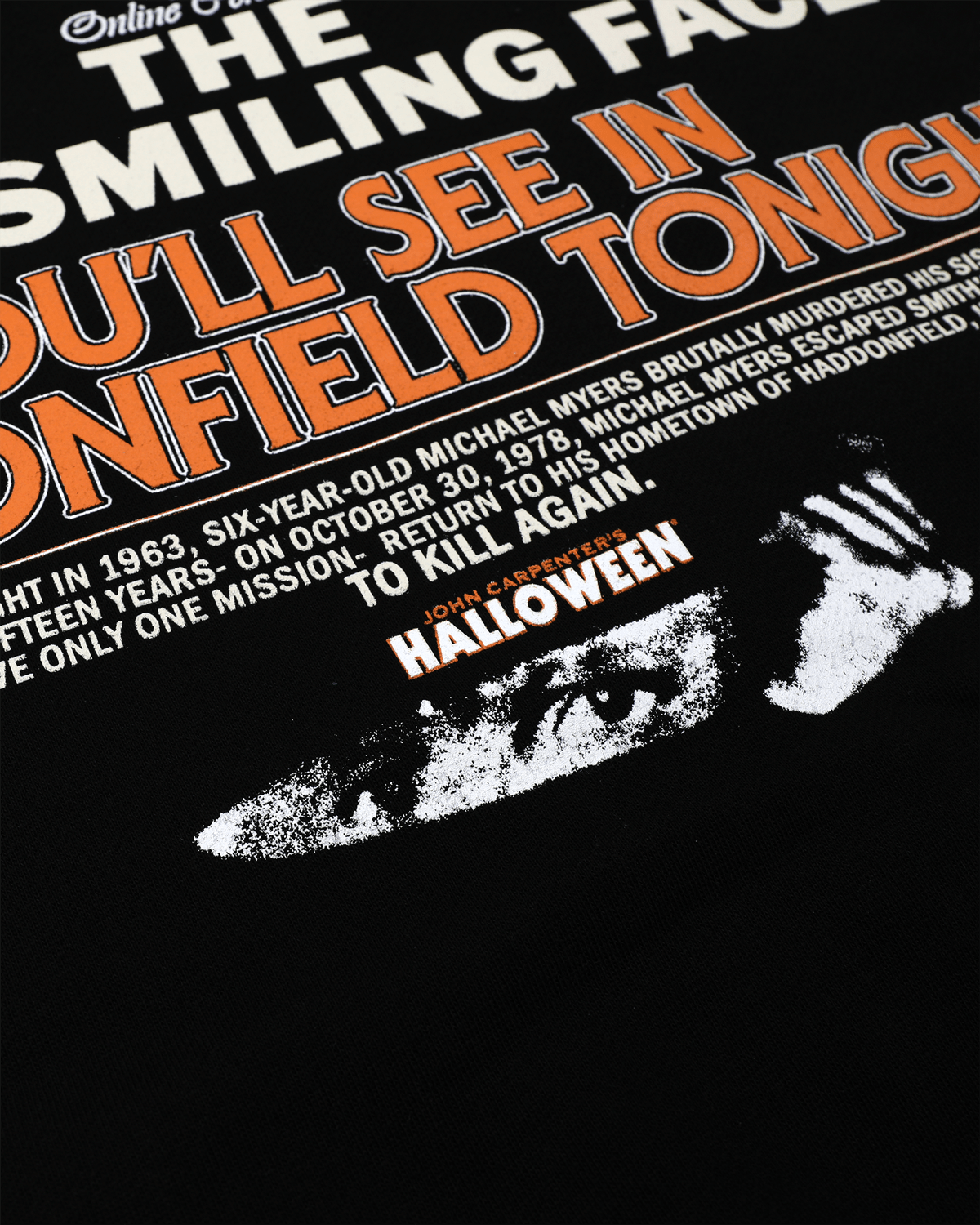 The Only Smiling Face You'll See in Haddonfield Tonight - Black Hoodie