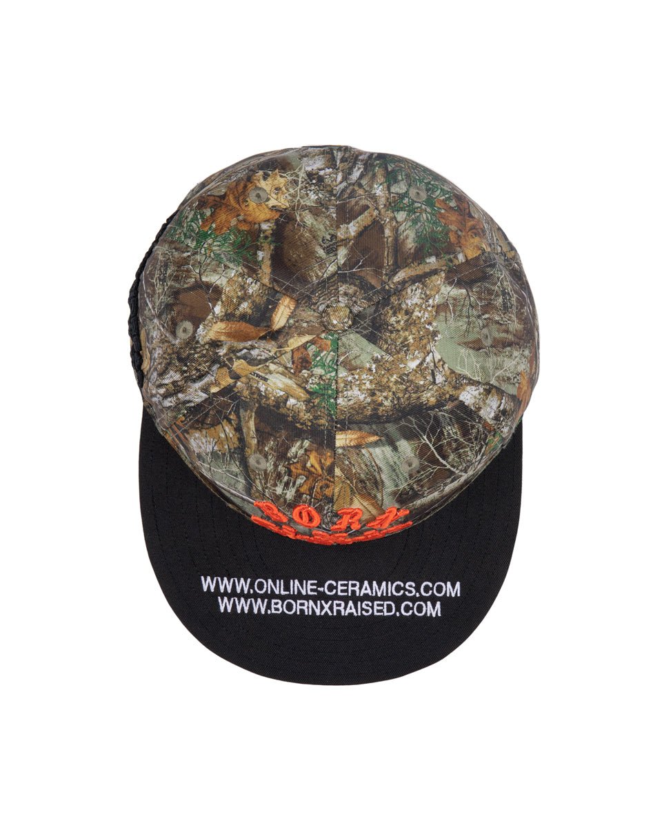 Born X Raised + Online Ceramics - Fitted Camo Logo Hat