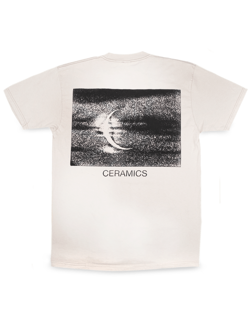 Earth Moon Logo - Hand Dyed and Stonewashed Cream Tee