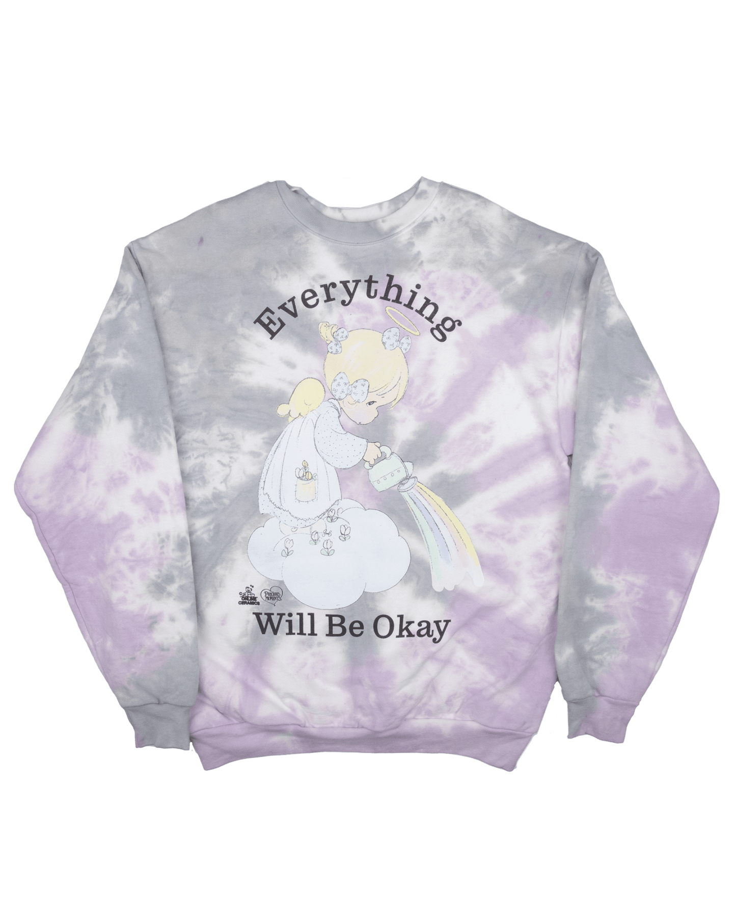 Precious Moments "Everything Will Be Ok" - Dye Crewneck Fleece