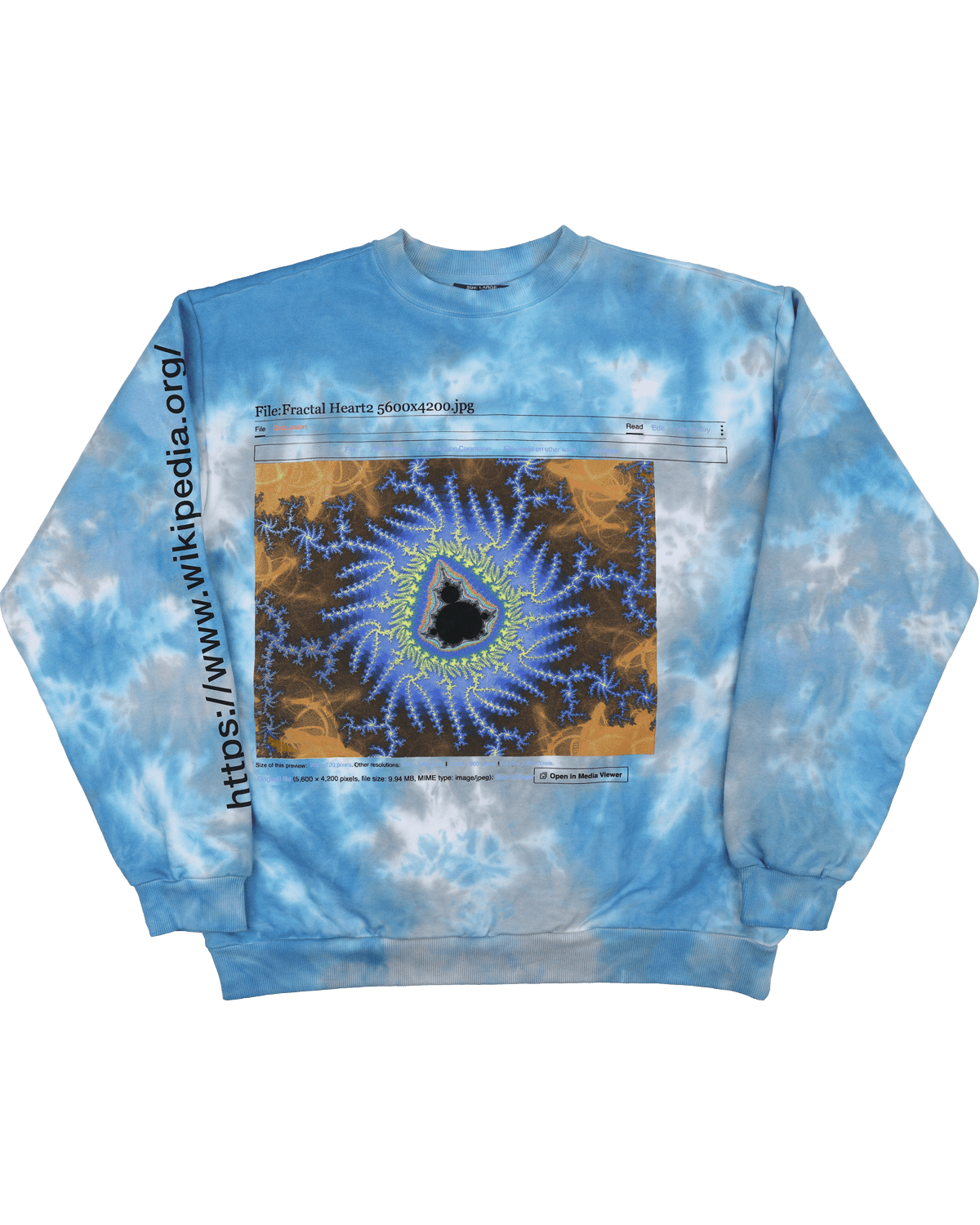 The Fractal Heart2 - Hand Dyed Fleece Crewneck – Online Ceramics