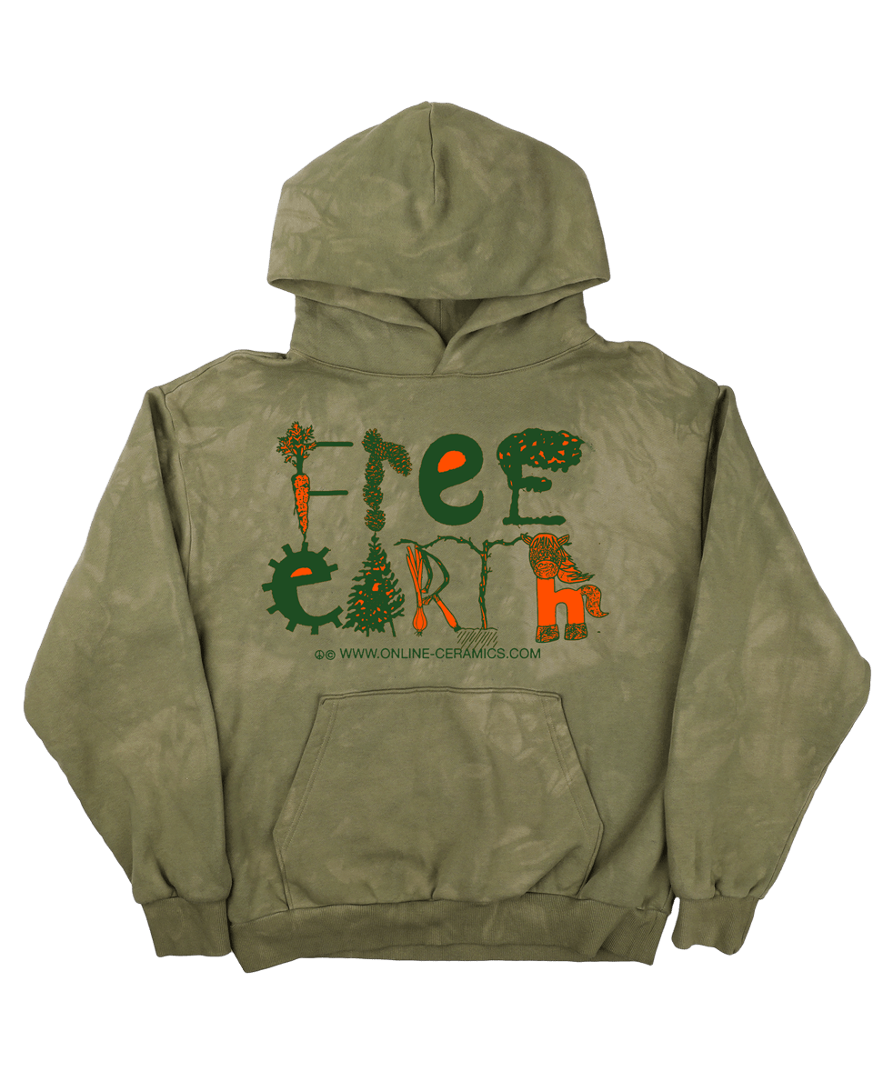Free Earth - Hand Dyed Green Hoodie