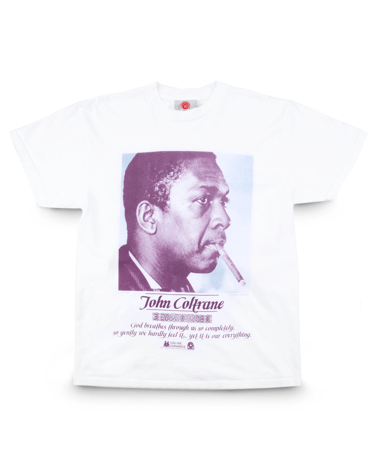 John Coltrane "God Breathes Through Us" - White Tee
