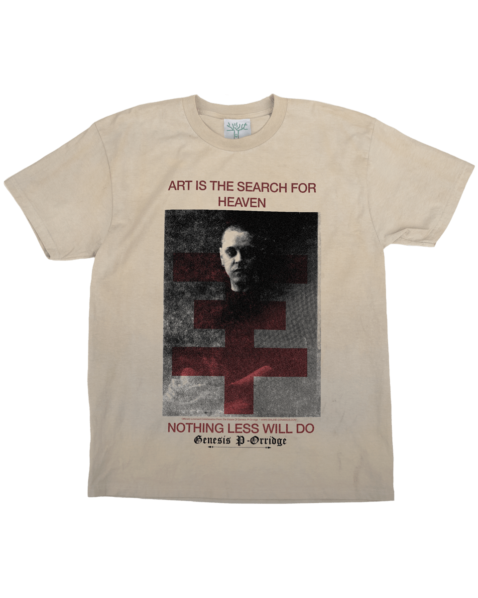 Genesis P-Orridge "Search For Heaven" - Hand Dyed Beige Tee