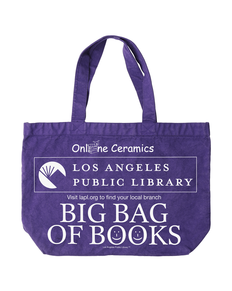 online ceramics トートバッグ Big Bag of Books - Purple Jumbo Tote – Online Ceramics