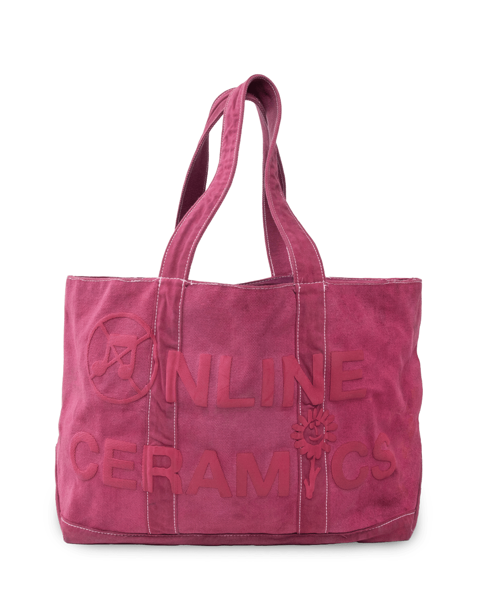 online ceramics トートバッグ Share the Food, Sunflower - Jumbo Tote (Burgundy) – Online Ceramics