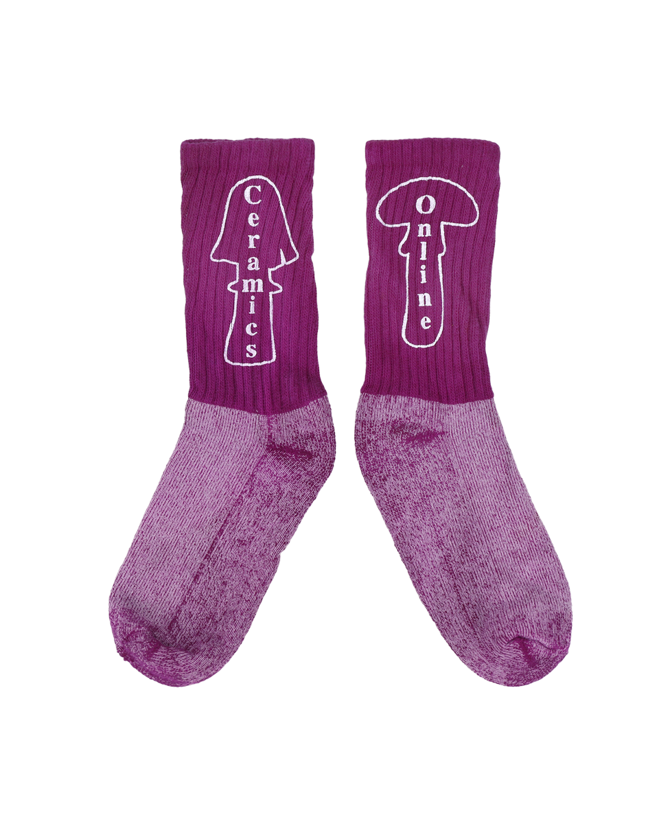 Mushroom Socks - Hand Dyed Purple