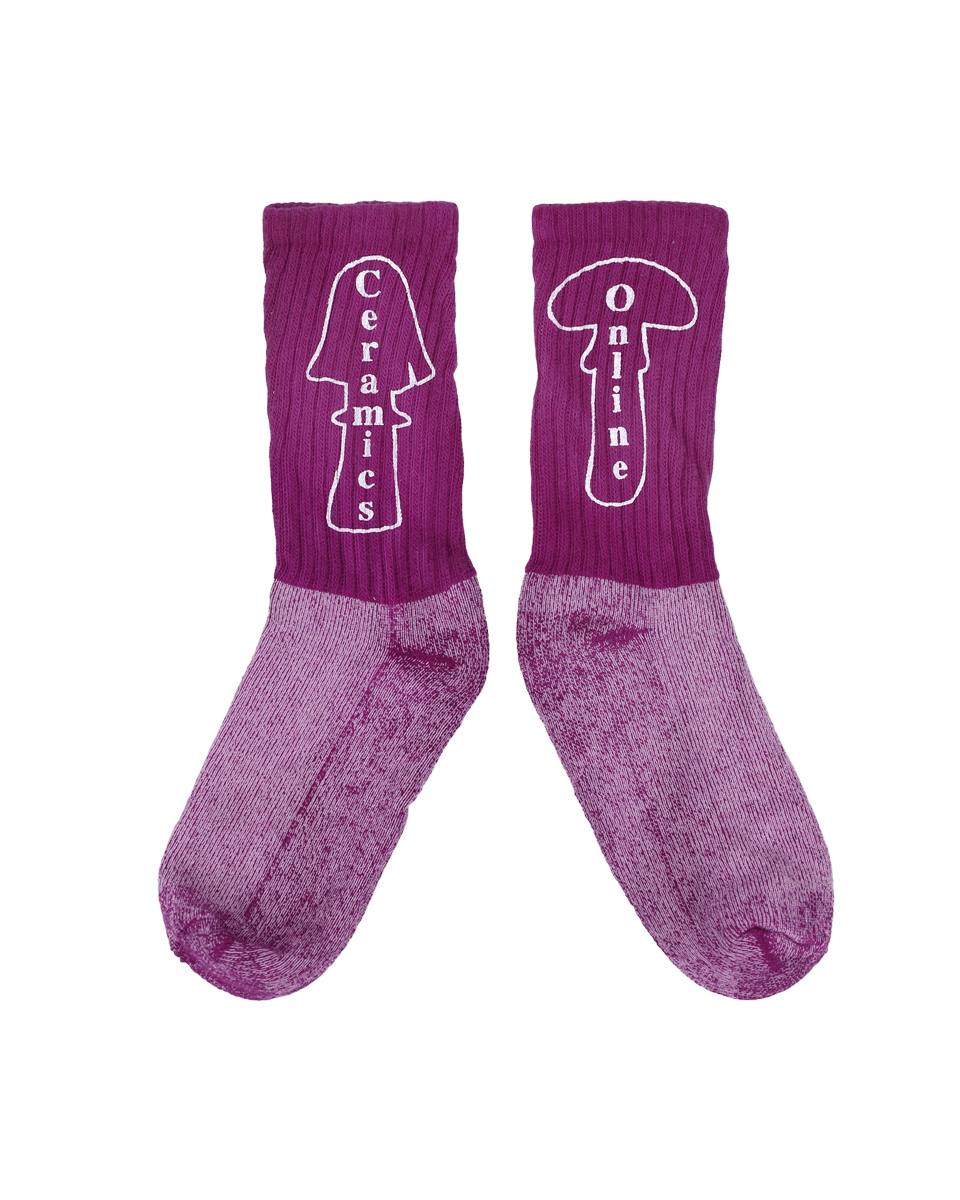 Mushroom Socks - Hand Dyed Purple