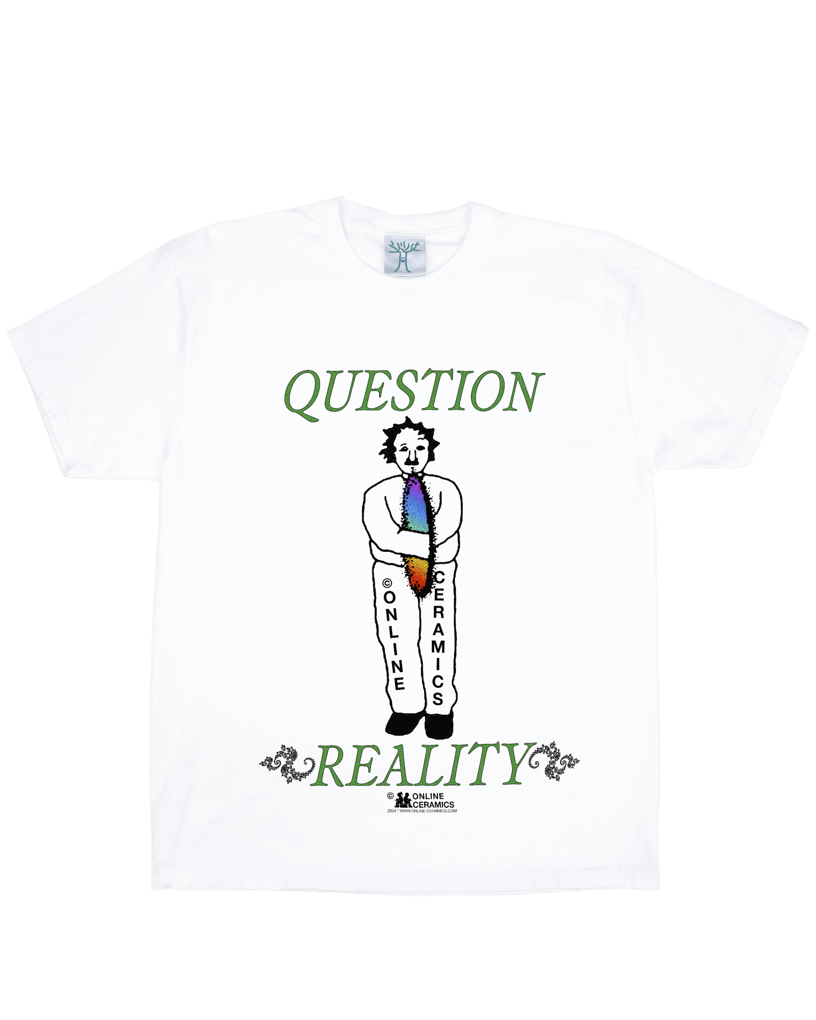 Question Reality - White Tee – Online Ceramics