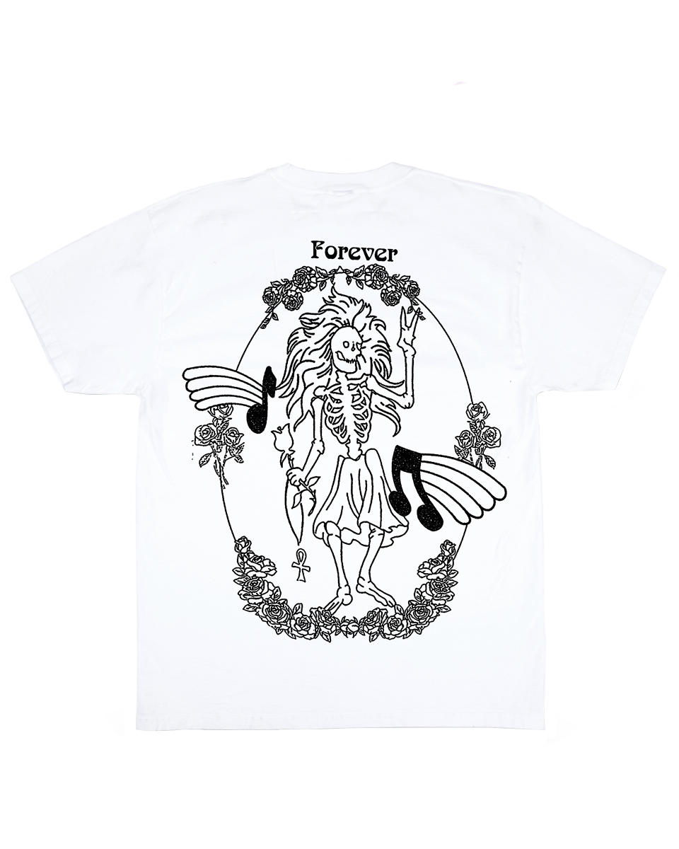 Jerry Garcia "Rosebud" - White Tee