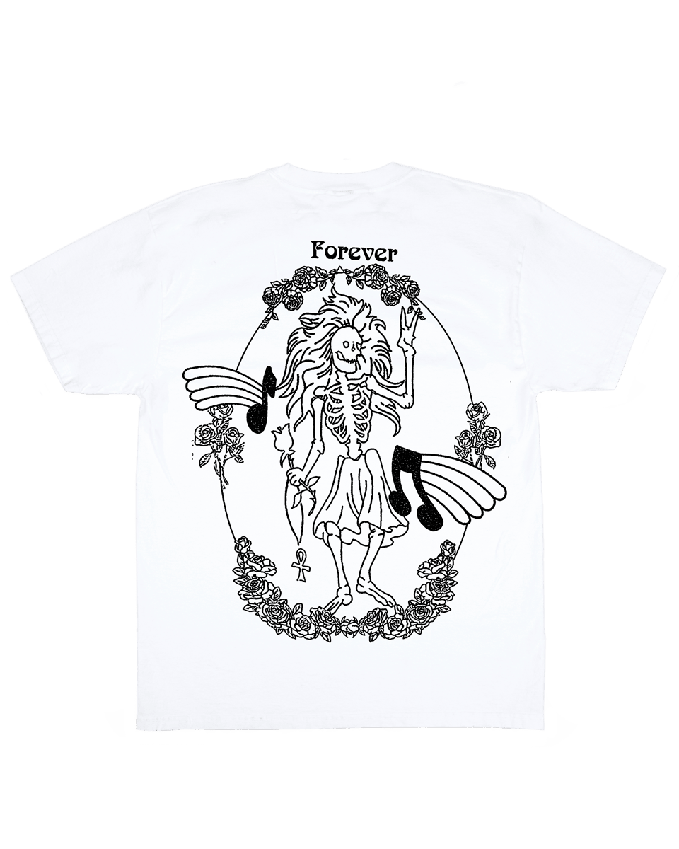 Jerry Garcia "Rosebud" - White Tee