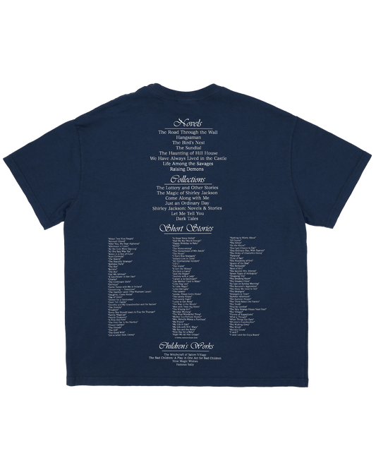 Shirley Jackson Novels - Dark Blue Tee