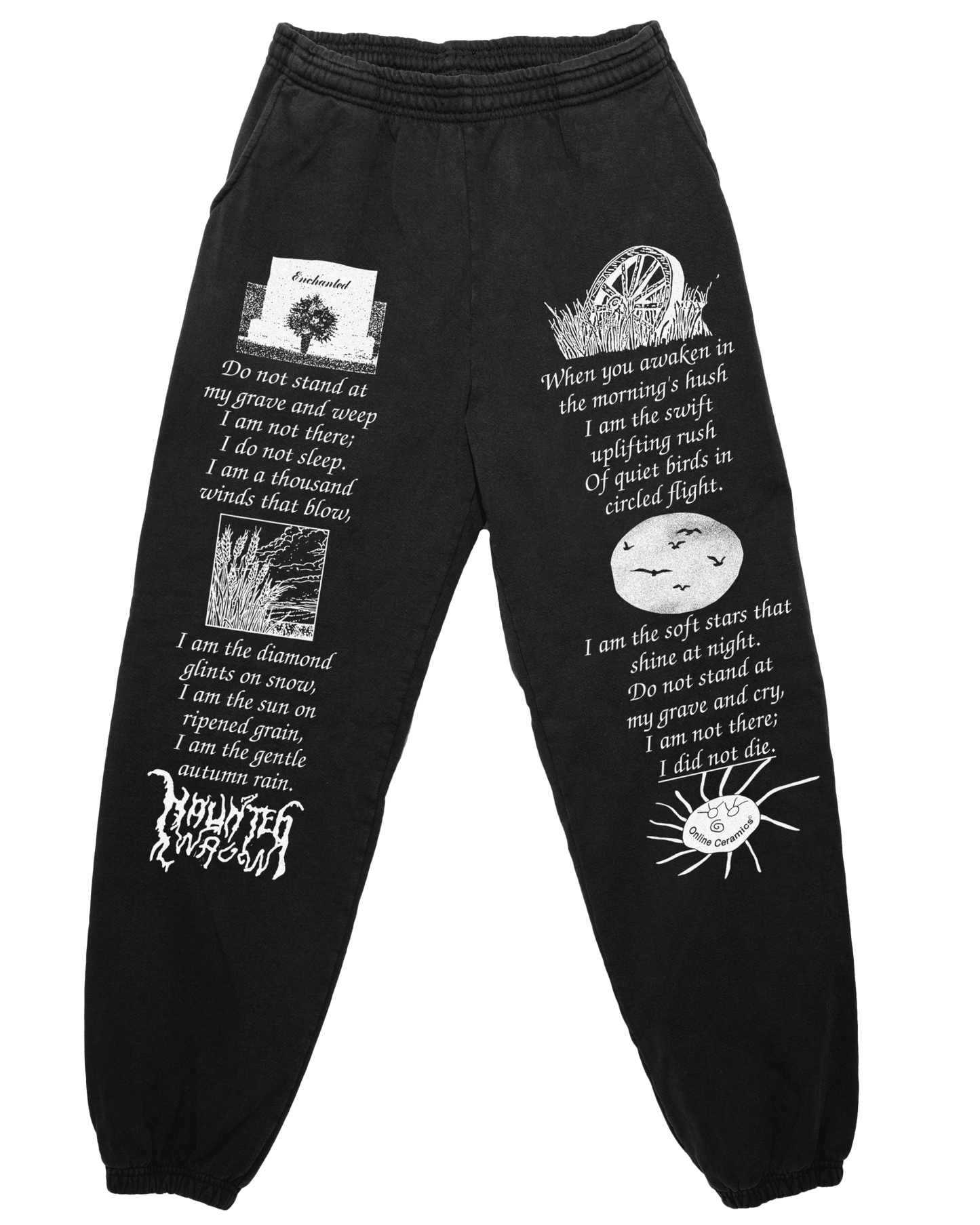 I Am the Soft Stars That Shine At Night - Off-Black Sweatpants