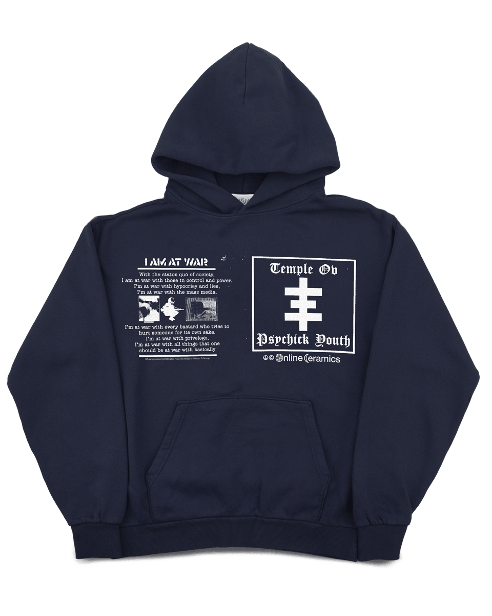 Genesis P-Orridge "Temple Ov Psychick Youth" - Navy Hoodie