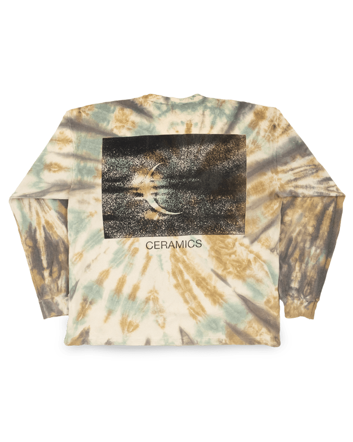 Earth Moon Logo - Tie Dyed and Stonewashed Thermal