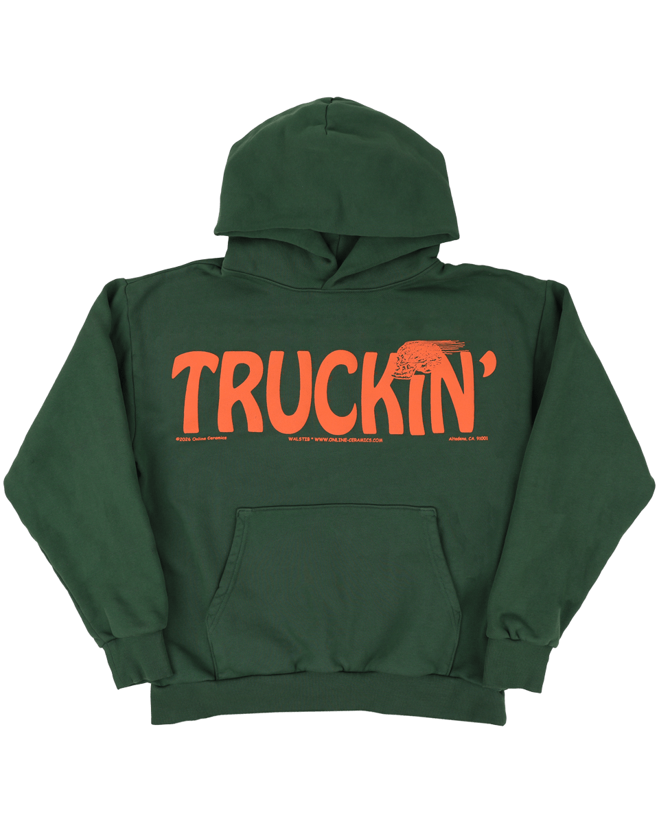Truckin' - Dark Green Hoodie