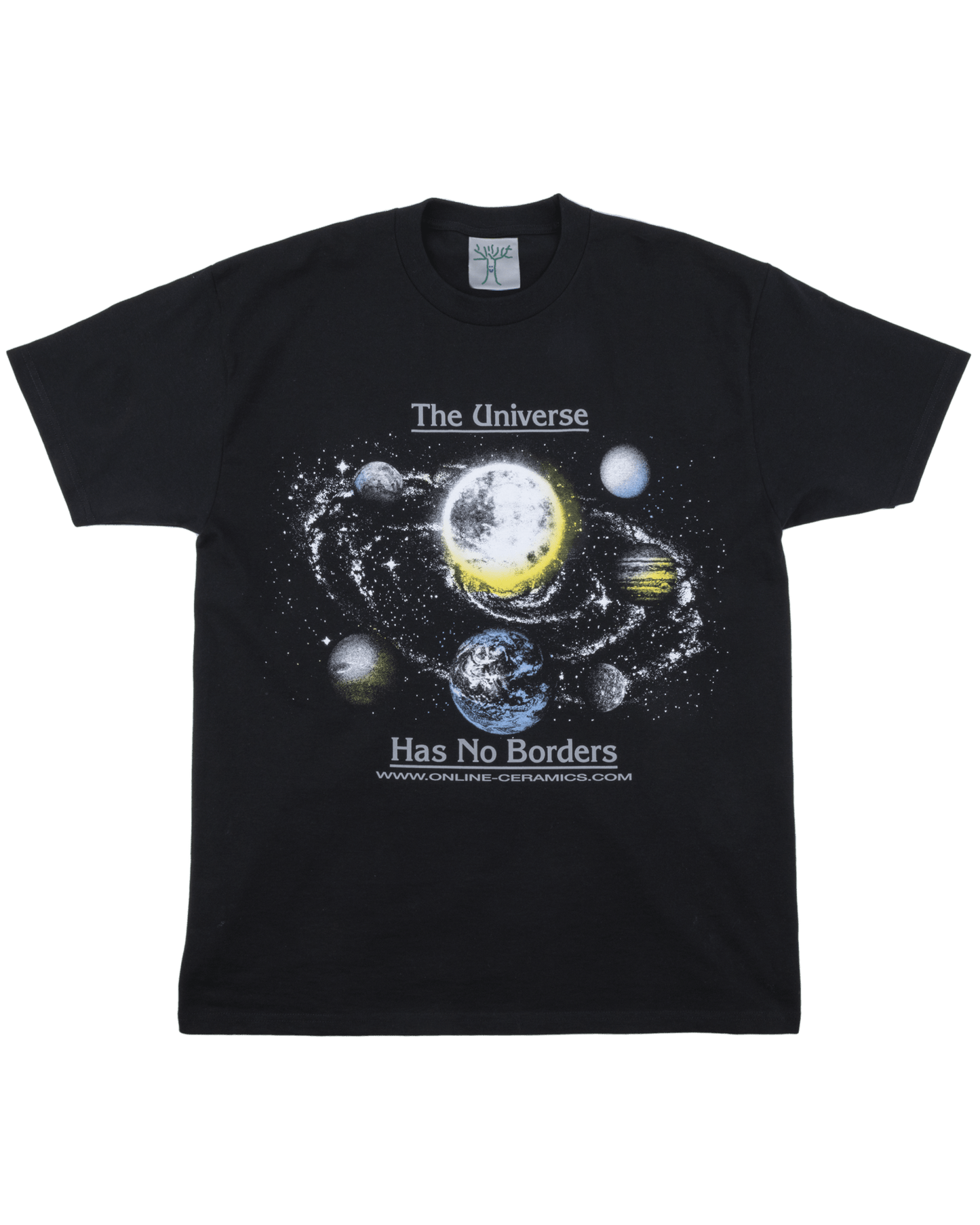 The Universe Has No Borders - Black Tee (25% of proceeds go to Border Kindness)