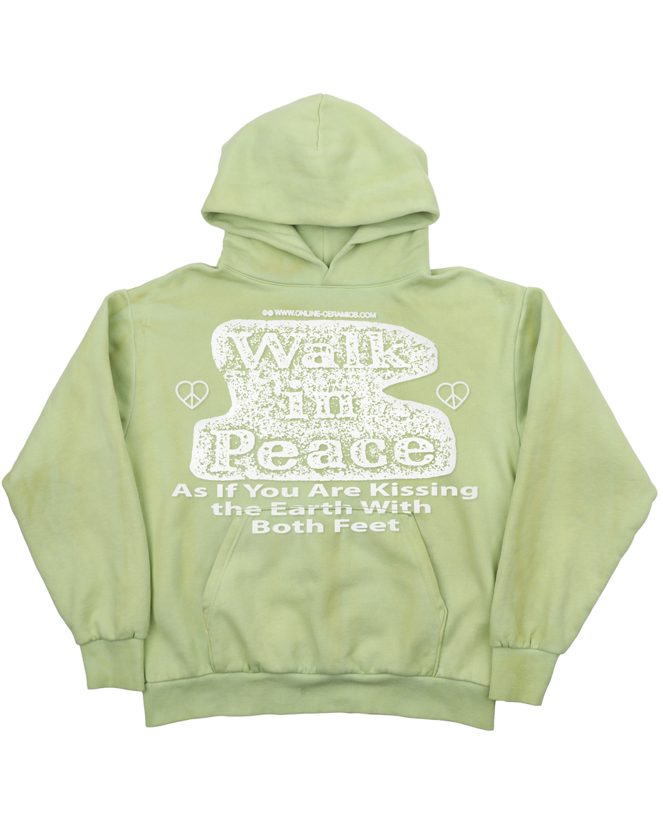 Walk in Peace - Hand Dip Dyed Hoodie