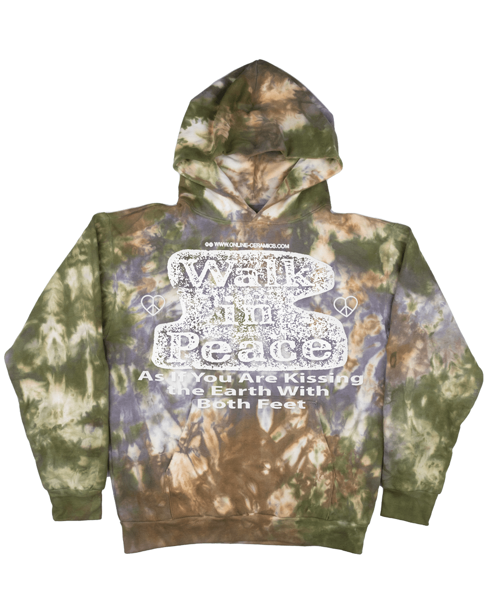 Walk in Peace - Hand Dyed Hoodie
