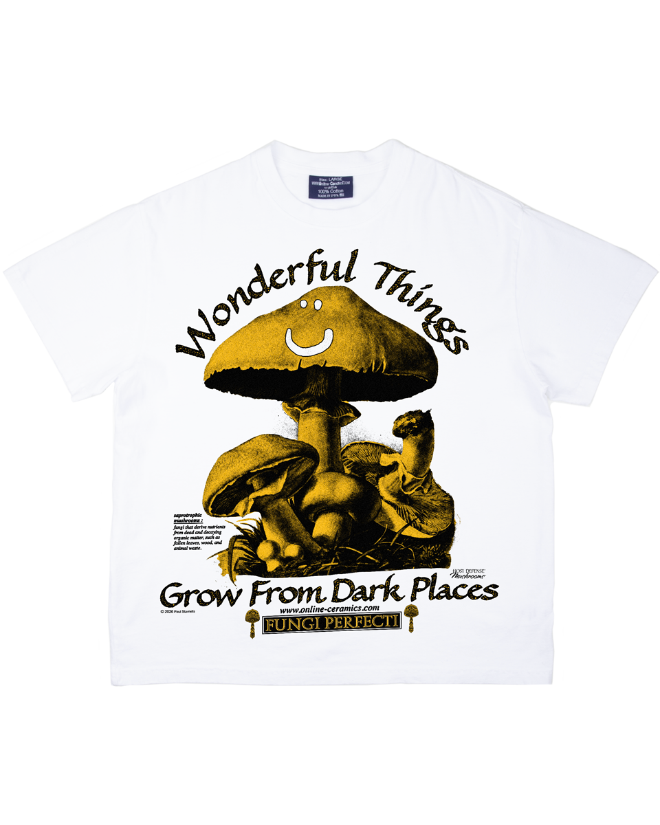 Saprotrophic Mushrooms - White Tee