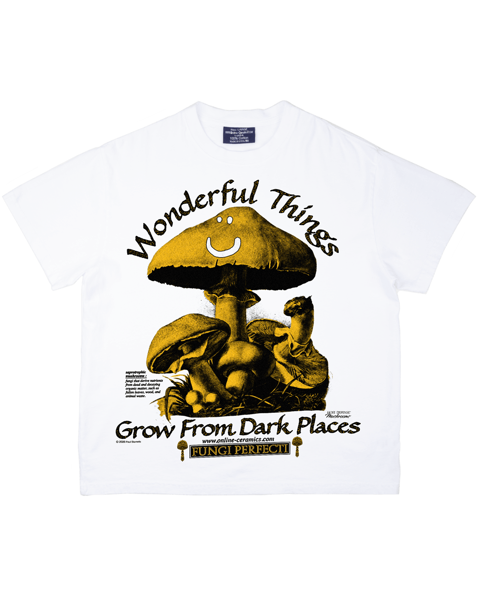 Saprotrophic Mushrooms - White Tee