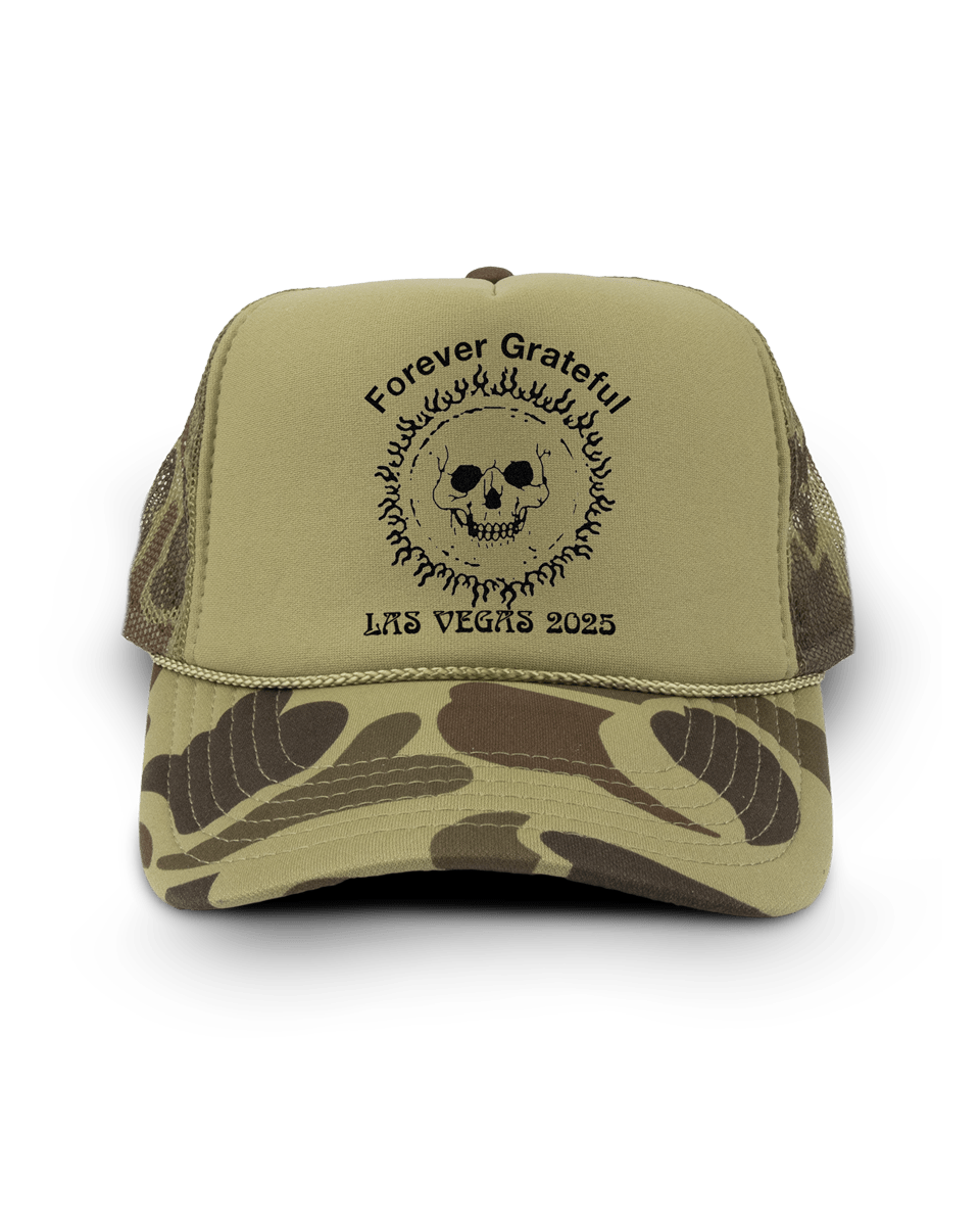 Forever Grateful Skull Sun - Camo Hat