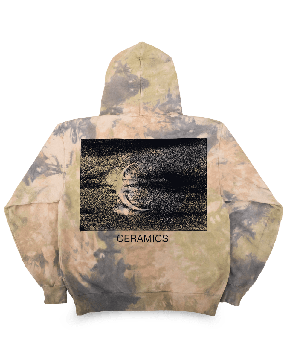 Earth Moon Logo - Tie Dyed and Stonewashed Hoodie