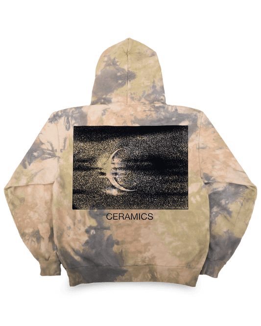 Earth Moon Logo - Tie Dyed and Stonewashed Hoodie