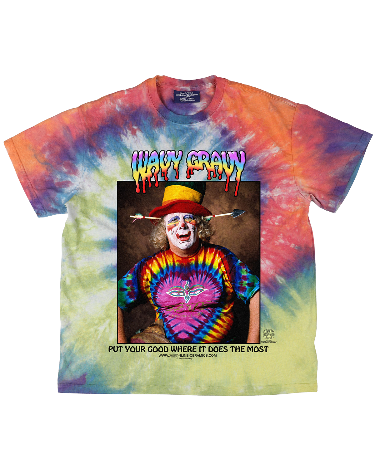 Wavy Gravy Portrait Tee - Dye Tee – Online Ceramics