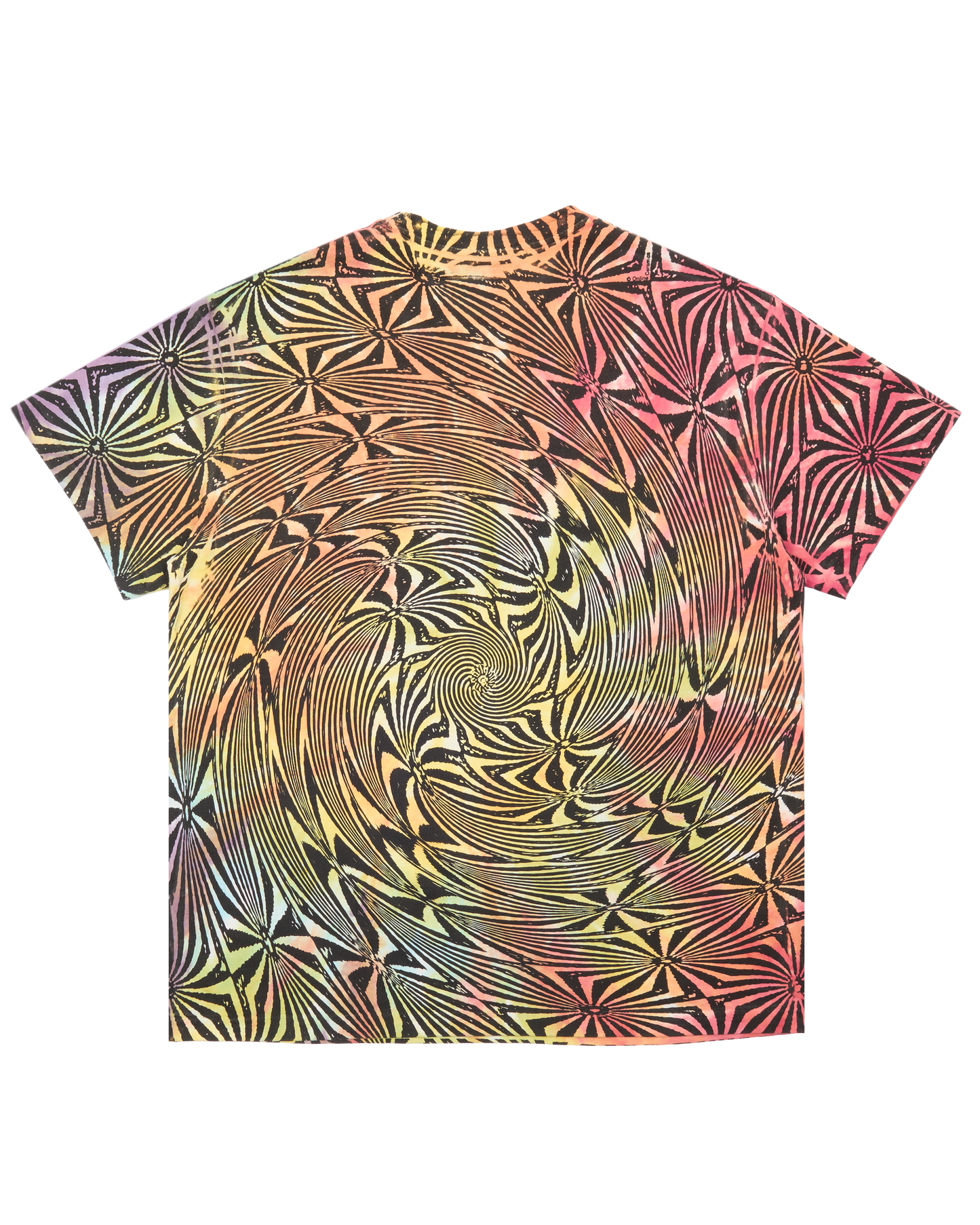 Optical Illusion Jumbo Screen Print Tee - Hand Dyed