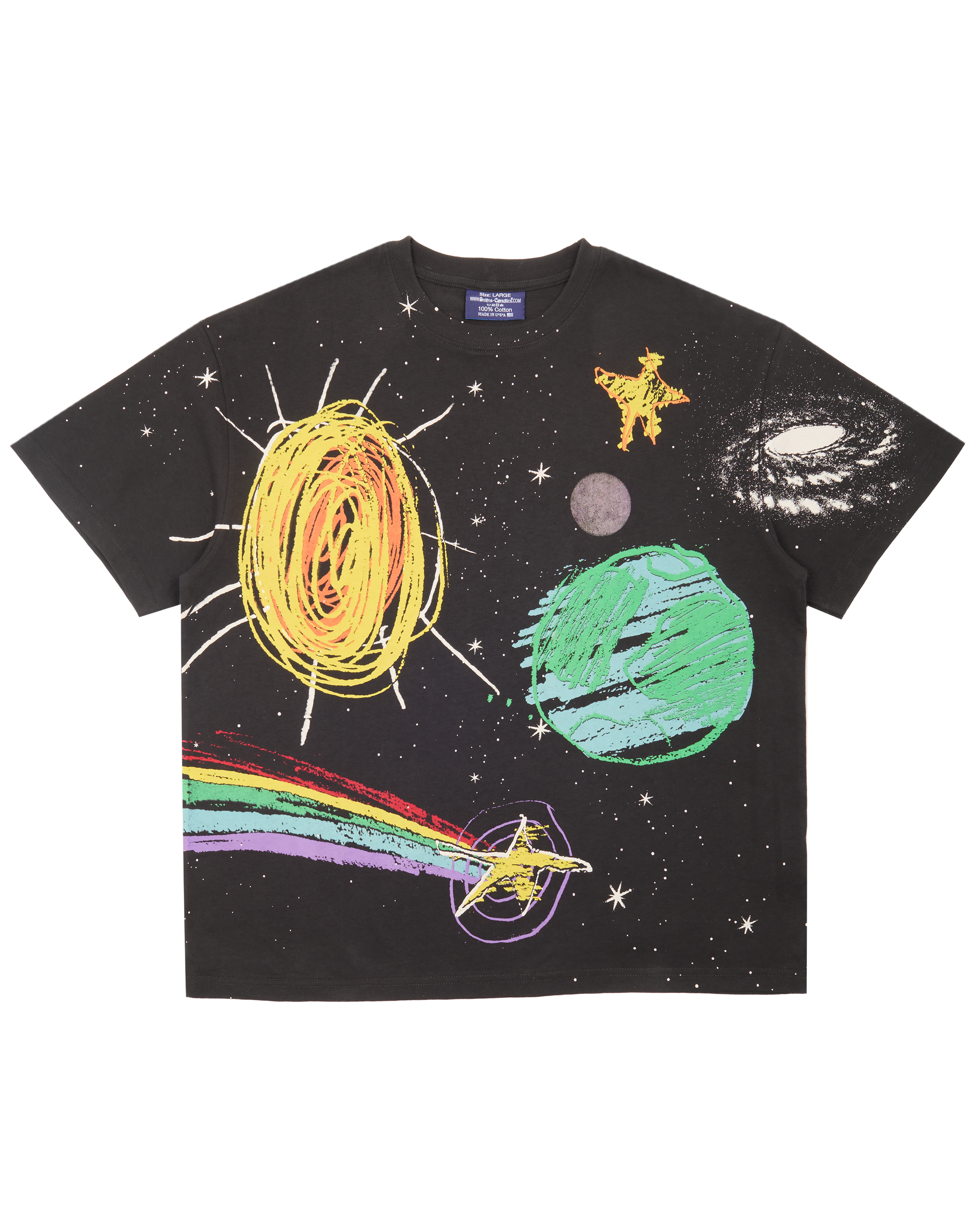 Galaxy Doodle - Off-Black Tee