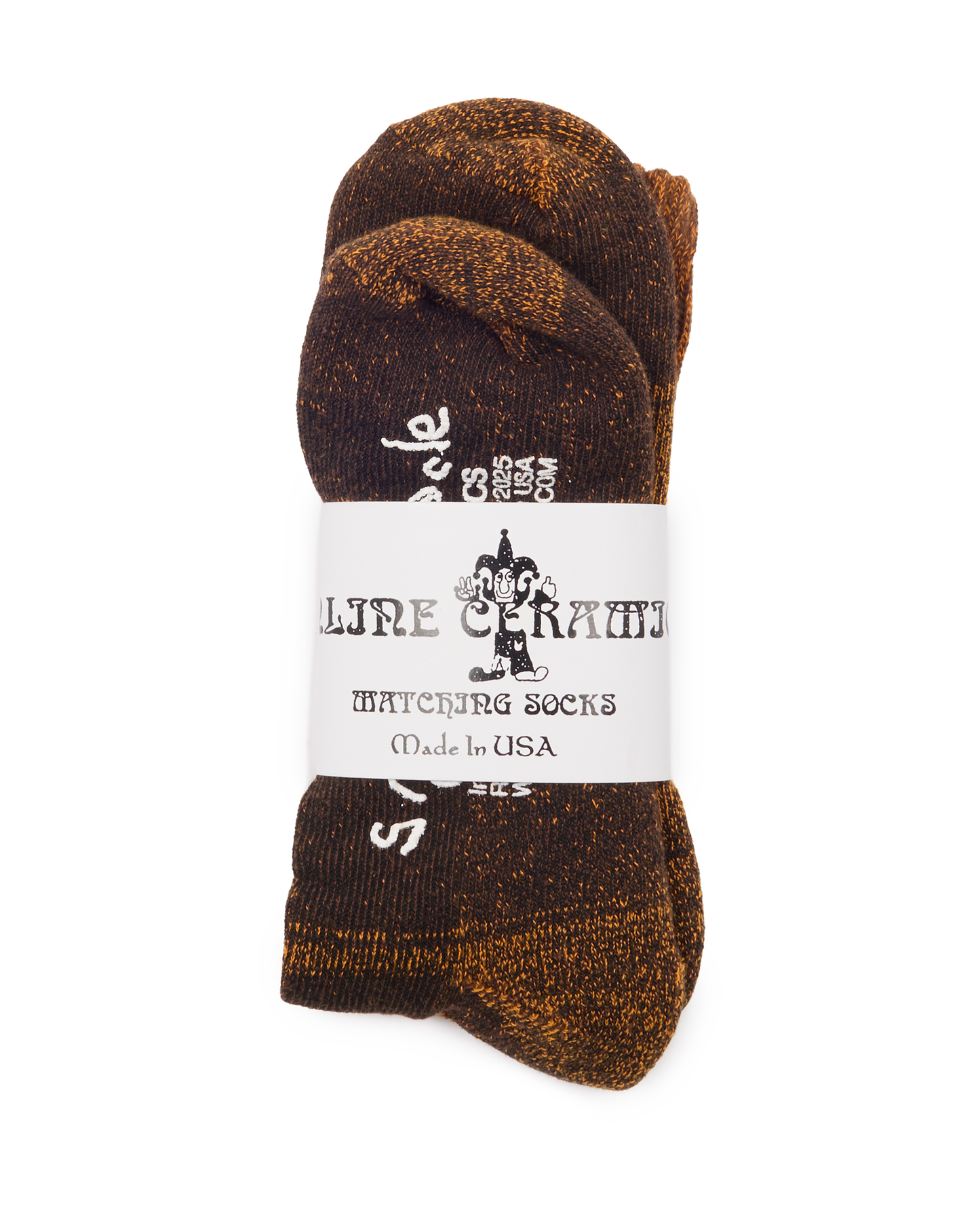 Orange and Brown "Matching" Socks