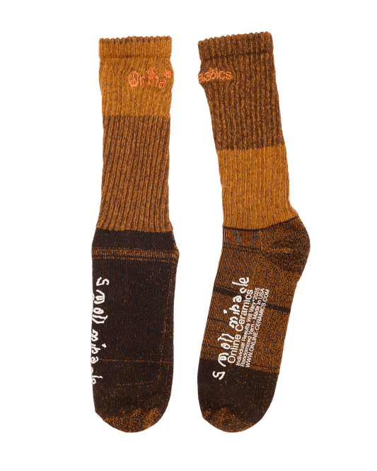 Orange and Brown "Matching" Socks