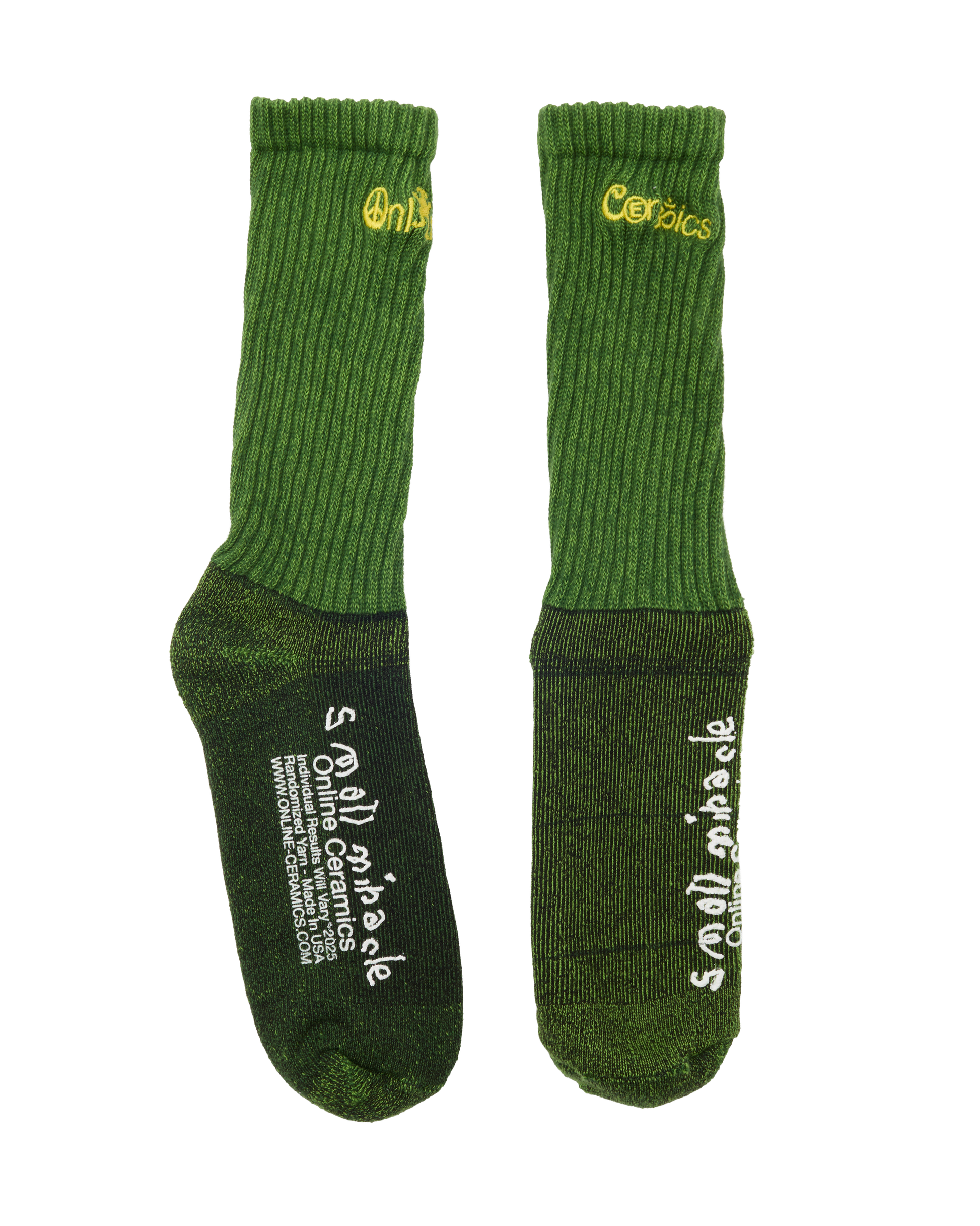 Green and Black "Matching" Socks