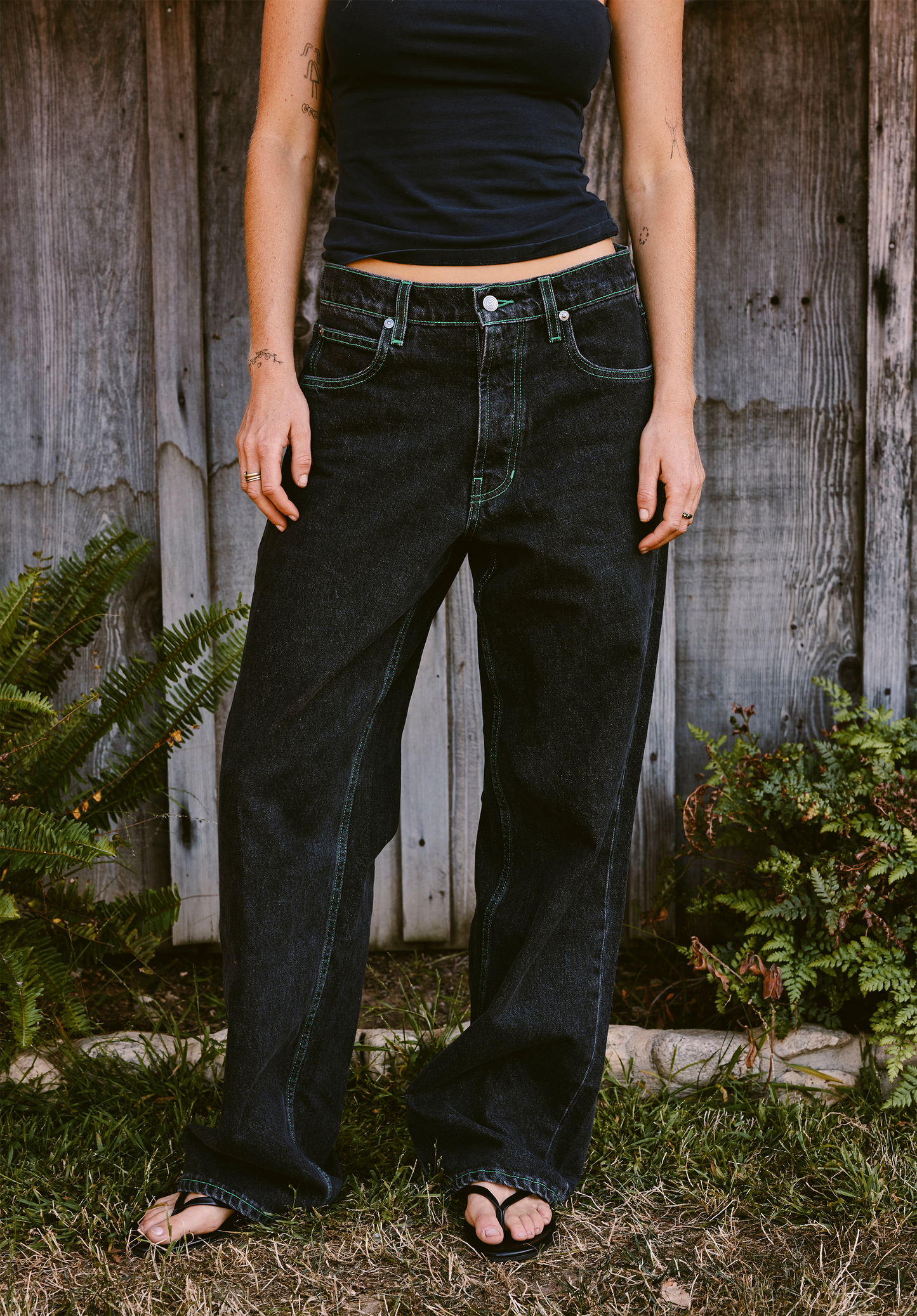 Relaxed Leg Jeans - Coal Mine Black