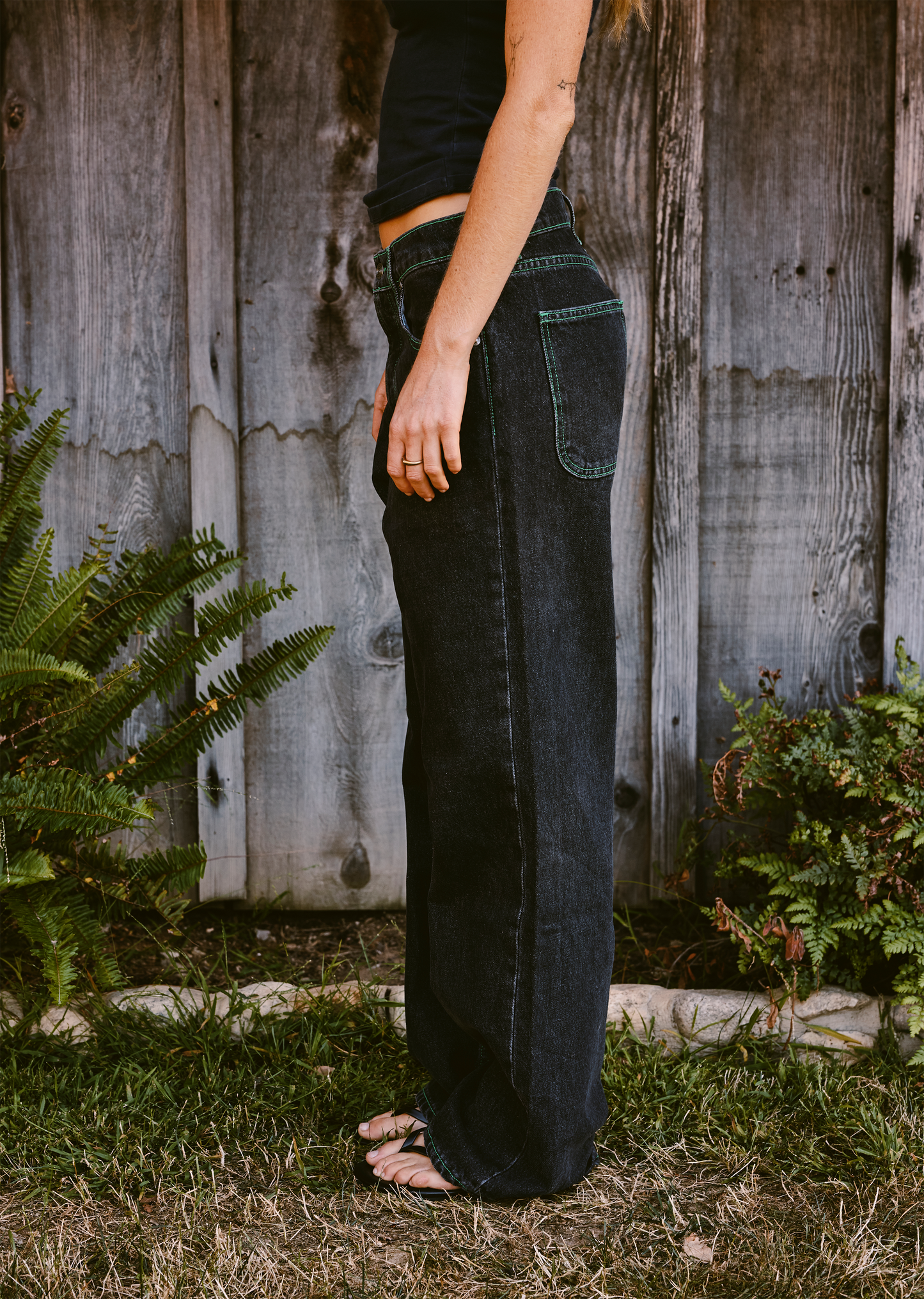 Relaxed Leg Jeans - Coal Mine Black
