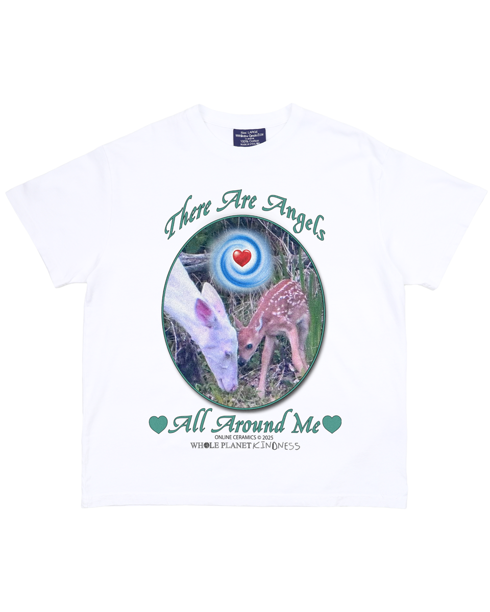 There Are Angels All Around Me - White Tee