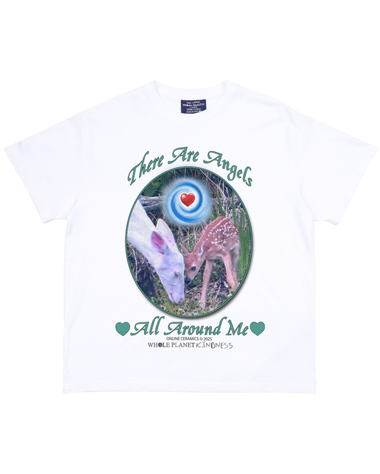 There Are Angels All Around Me - White Tee
