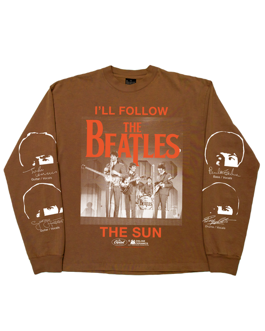 The Beatles "I'll Follow The Sun" - Brown Long Sleeve