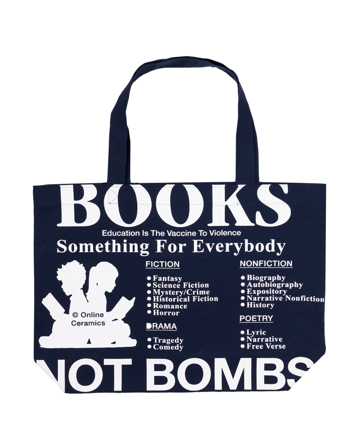 Books Not Bombs - Navy Tote