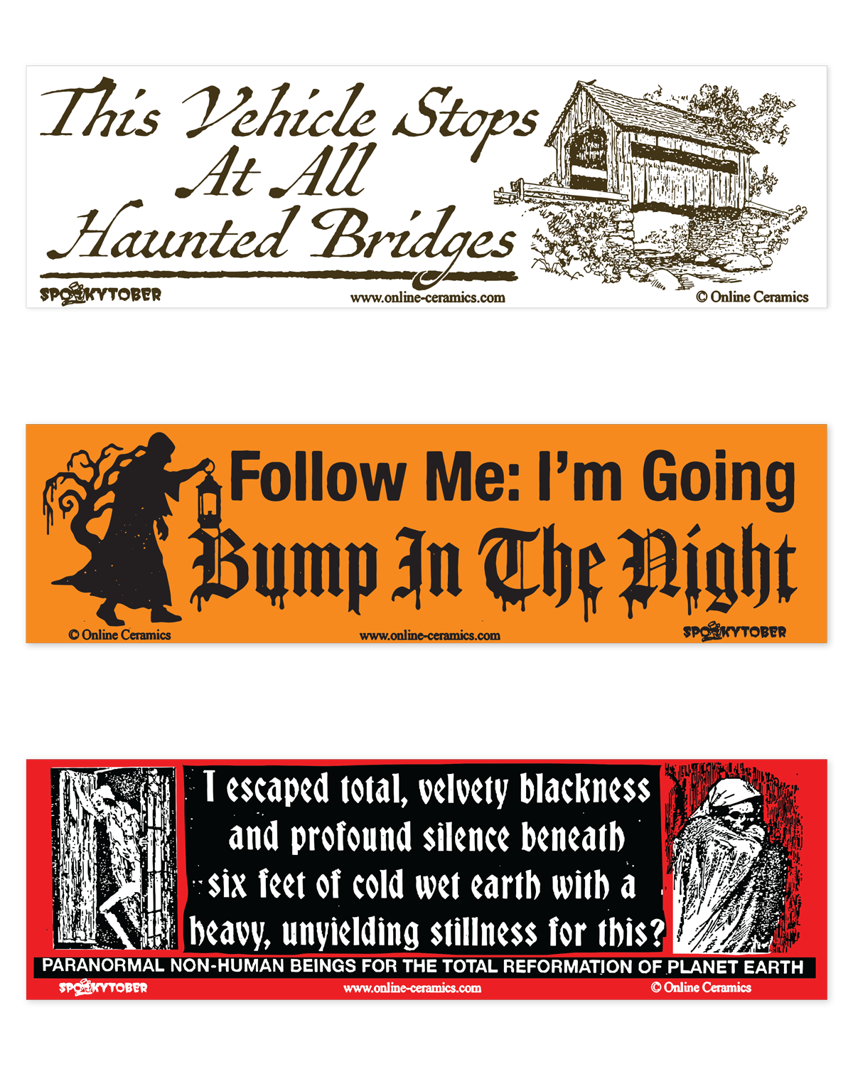 SPOOKYTOBER 2026 BUMPER STICKERS