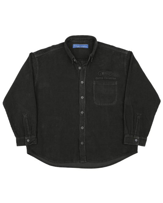 Poem Corduroy Shirt - Darkest Forest Floor Green