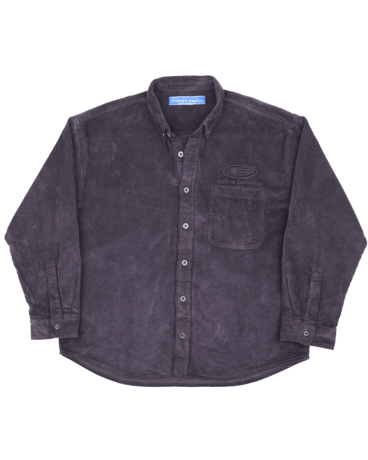 Poem Corduroy Shirt - Hand Dyed Dark Amethyst