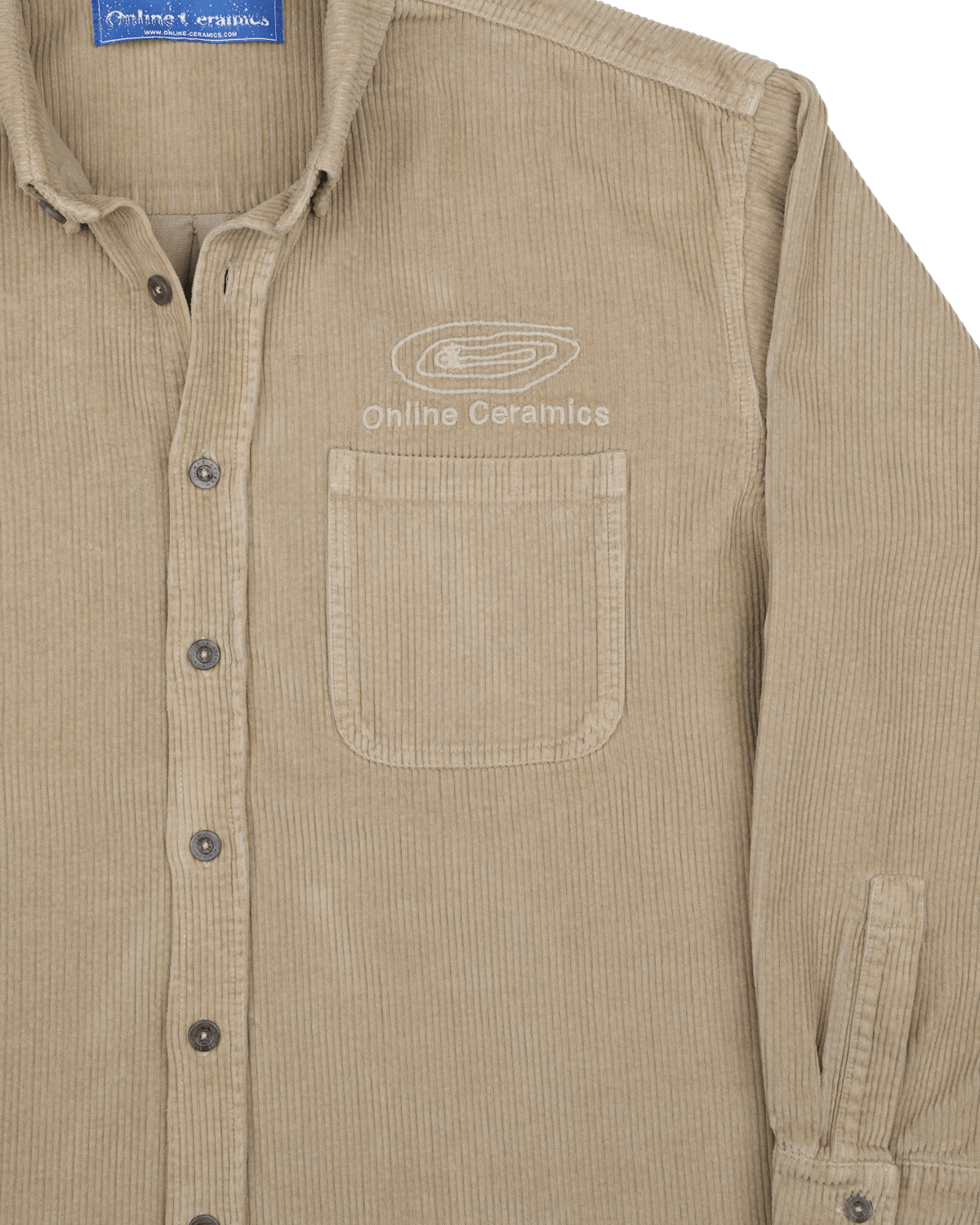 Poem Corduroy Shirt - Dark Stone