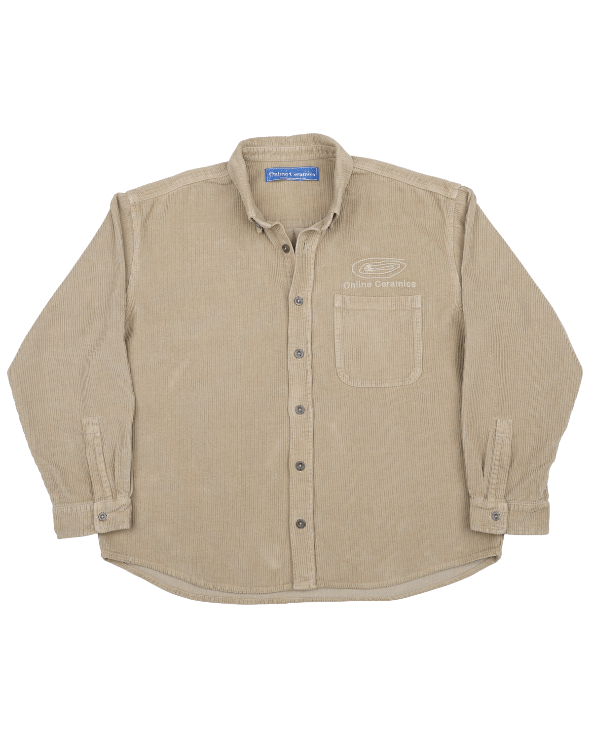 Poem Corduroy Shirt - Dark Stone