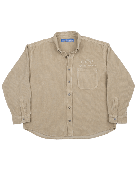 Poem Corduroy Shirt - Dark Stone